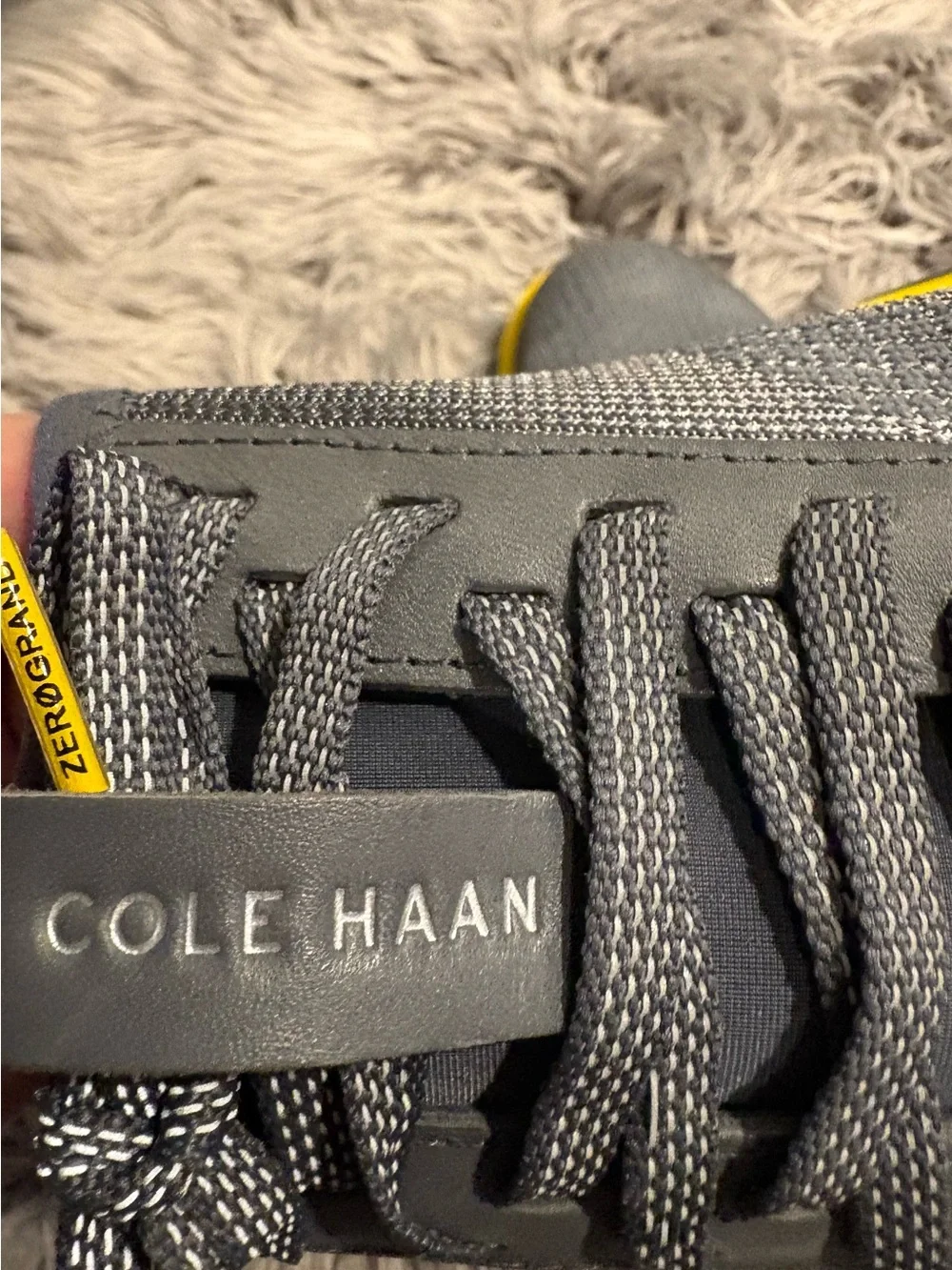 Cole Haan Zero Grand Gray Sneakers with Yellow Trim